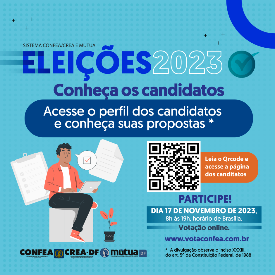 Conheça os candidatos das Eleições Gerais do Sistema Confea/Crea e Mútua Conselho Regional de